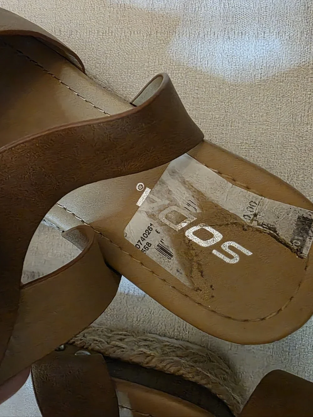 Soda Tan Espadrille Platform Wedge Sandals Size 8.5 Boho Festival